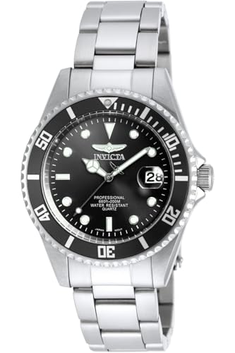 Invicta Relógio masculino 8932OB Pro Diver mostrador analógico quartzo prata, Aço inoxidável, 8932OB