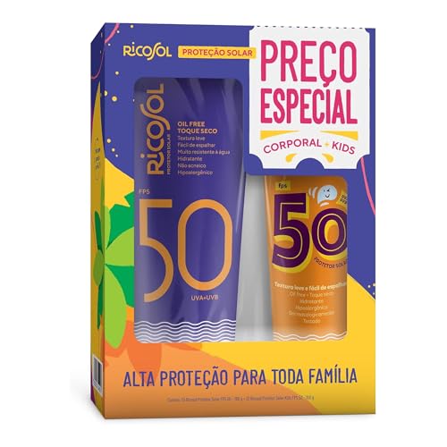Ricosol Conjunto Fps 50 Corpo 180G + Fps 50 Kids 100G