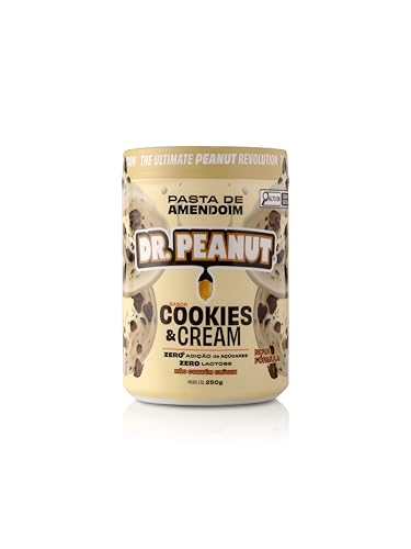 DR. Peanut Pasta de Amendoim Cookies and Cream 250G - Com Whey Protein