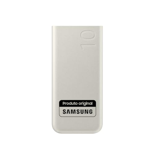 Bateria Externa SAMSUNG EB-P3400 Bege Portátil, Carga Super Rápida 25W, Duas Saídas USB-C 10000 MAH