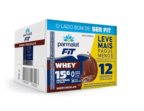 Parmalat Fit Bebida Proteica Chocolate 15g de Proteína 250mL – 12 Unidades