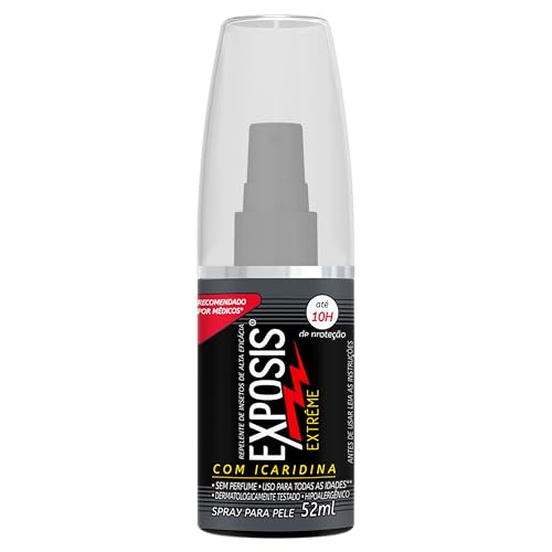 Exposis Extreme, Repelente Spray de Mosquitos, com Icaridina, Até 10h de Proteção, 52ml