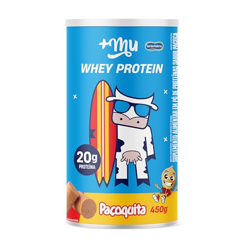 +Mu Whey Concentrado Sabor Paçoquita 20g Proteína - Pote 450g