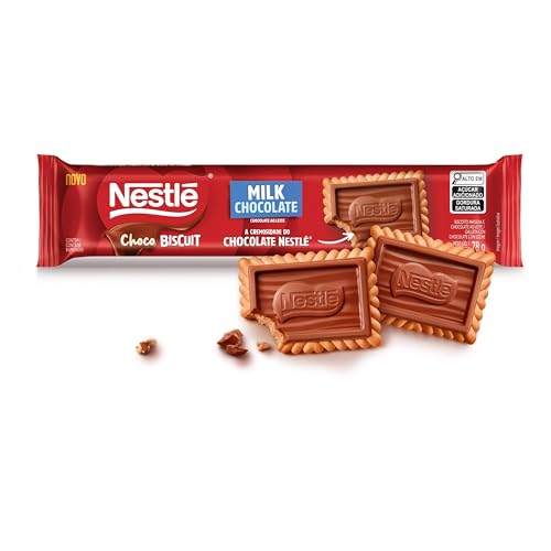 Biscoito com Chocolate Chocobiscuit NESTLÉ Ao Leite 78g