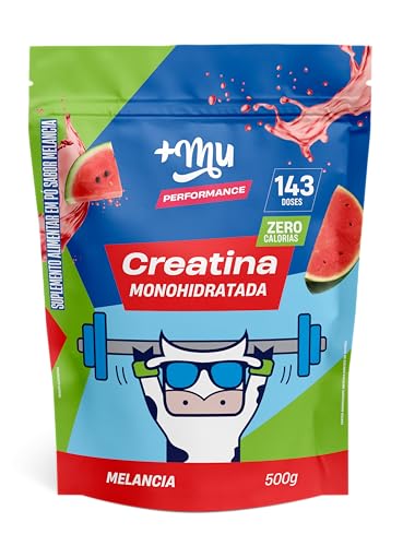 +Mu Creatina Monohidratada 100% pura Sabor Melancia - 500g