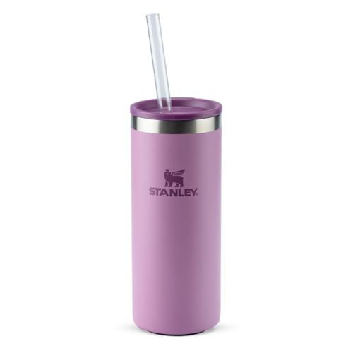 Stanley - Can Cooler Slim com tampa e canudo, copo térmico de 296 ml para manter as bebidas em lata geladas, Lilac